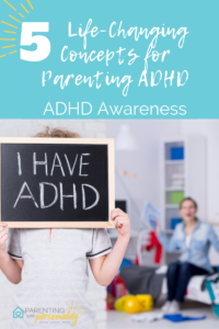 child holding sign in front of face that states I HAVE ADHD