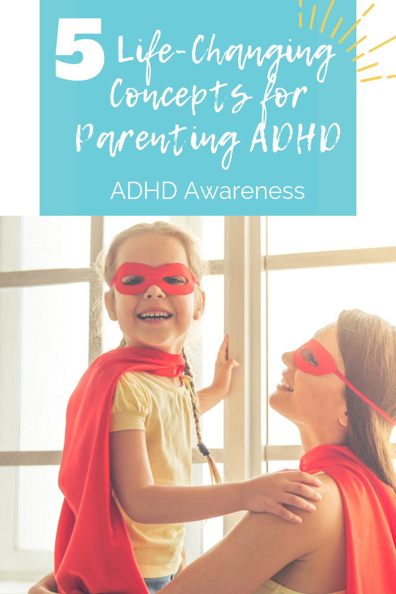5 LifeChanging Concepts for Parenting ADHD picture of mom holding child both dressed as super heroes