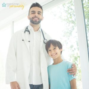 child with a mental health doctor