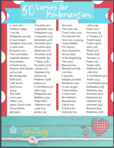 Scriptures for memorization